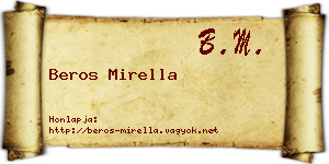 Beros Mirella névjegykártya